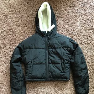 Pac sun cropped puffer jacket